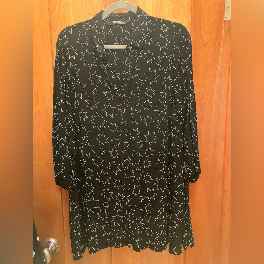 Black zara tunic/blouse, size medium
